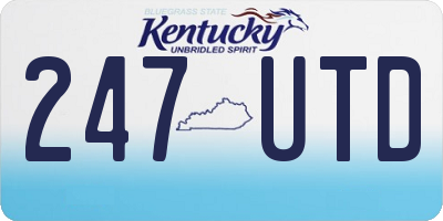 KY license plate 247UTD