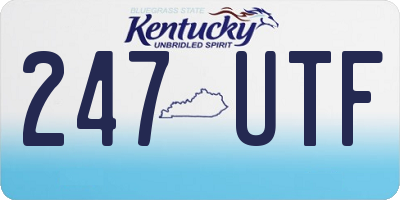 KY license plate 247UTF