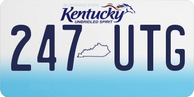 KY license plate 247UTG