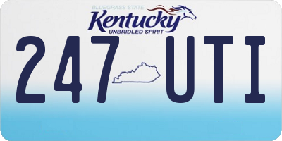 KY license plate 247UTI