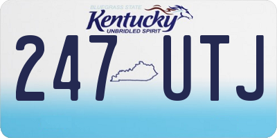 KY license plate 247UTJ