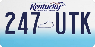 KY license plate 247UTK