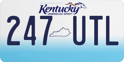 KY license plate 247UTL