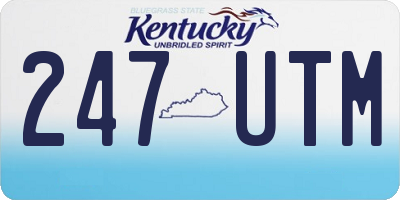 KY license plate 247UTM