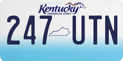 KY license plate 247UTN