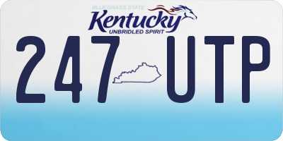 KY license plate 247UTP