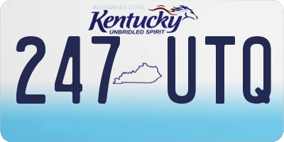 KY license plate 247UTQ
