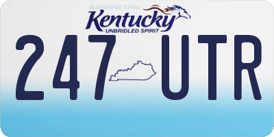 KY license plate 247UTR