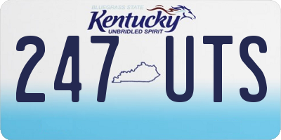 KY license plate 247UTS