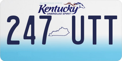 KY license plate 247UTT