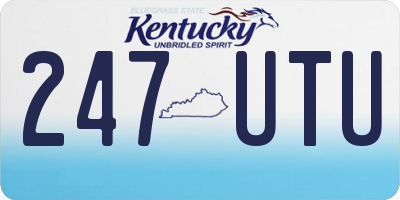 KY license plate 247UTU