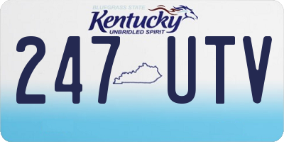 KY license plate 247UTV