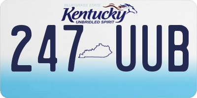 KY license plate 247UUB