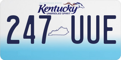 KY license plate 247UUE
