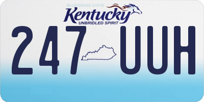 KY license plate 247UUH