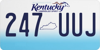 KY license plate 247UUJ