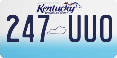 KY license plate 247UUO