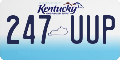 KY license plate 247UUP