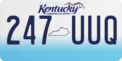 KY license plate 247UUQ