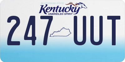 KY license plate 247UUT
