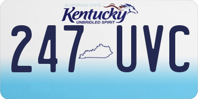 KY license plate 247UVC