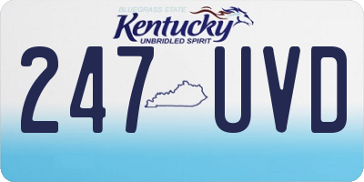 KY license plate 247UVD