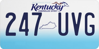 KY license plate 247UVG