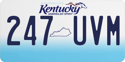 KY license plate 247UVM