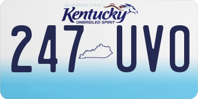 KY license plate 247UVO