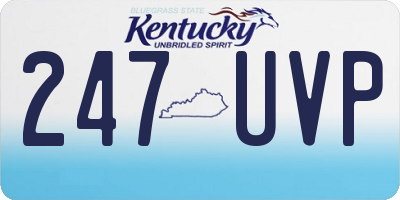 KY license plate 247UVP