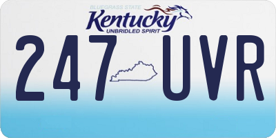 KY license plate 247UVR