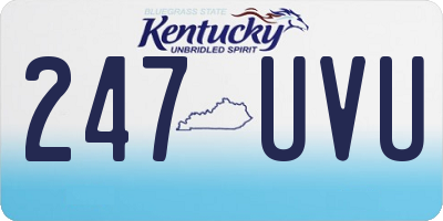 KY license plate 247UVU