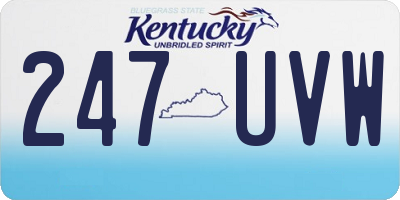 KY license plate 247UVW