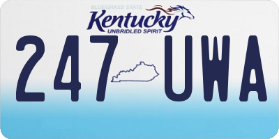 KY license plate 247UWA