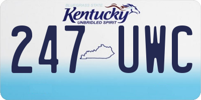 KY license plate 247UWC