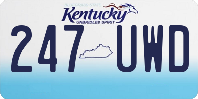 KY license plate 247UWD