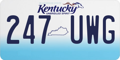 KY license plate 247UWG