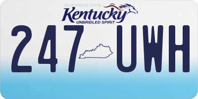KY license plate 247UWH