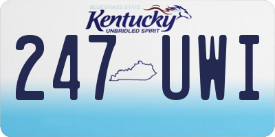 KY license plate 247UWI