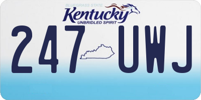 KY license plate 247UWJ