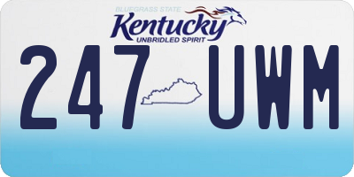 KY license plate 247UWM