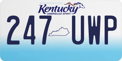 KY license plate 247UWP