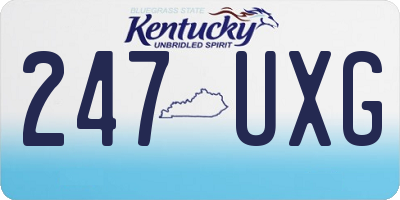 KY license plate 247UXG