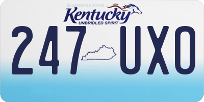 KY license plate 247UXO