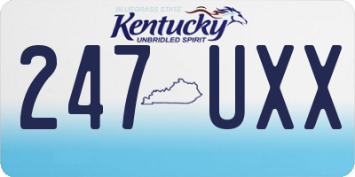 KY license plate 247UXX