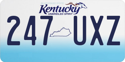 KY license plate 247UXZ