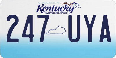 KY license plate 247UYA