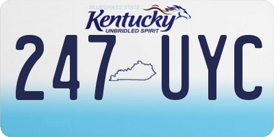 KY license plate 247UYC