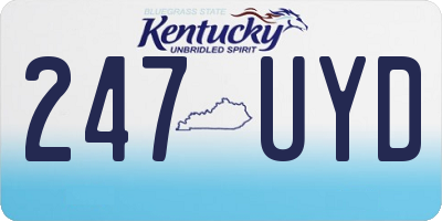 KY license plate 247UYD