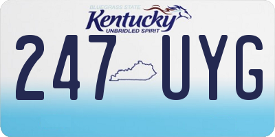 KY license plate 247UYG
